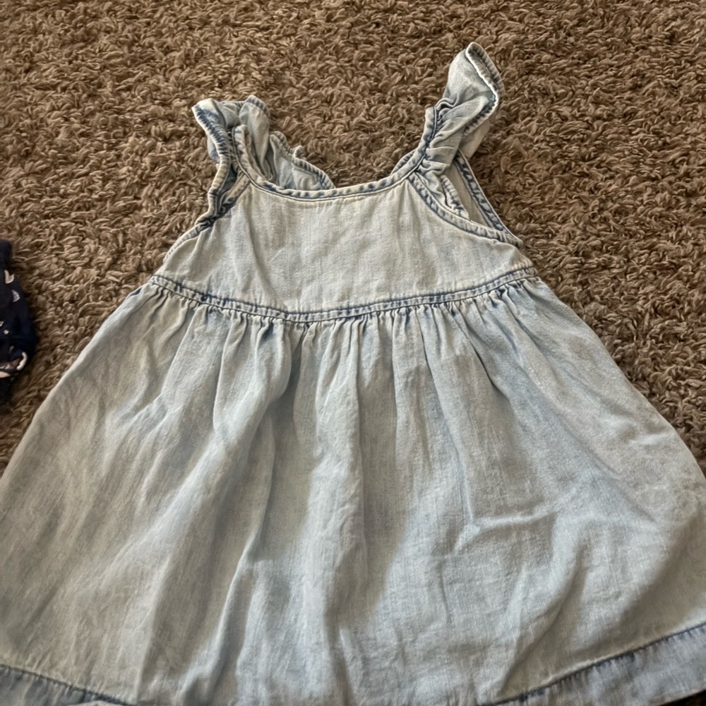 GAP baby girl Denim Dress with Ruffle Detail